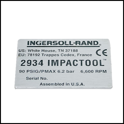 (image for) 2934-301 Nameplate