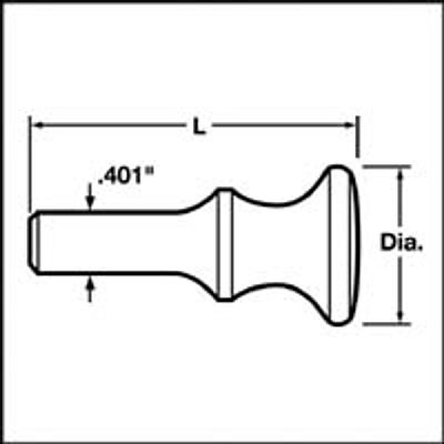 (image for) SM94 FLUSH SET, 1 1/4" Diameter 3" Length .401 Shank